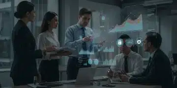 Business leaders analyzing regulatory data projections for 2025