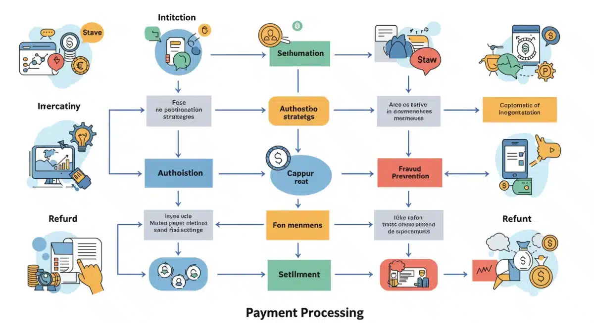 Payment processing flowchart with fee negotiation points